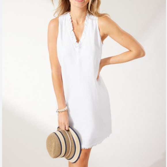 Tommy Bahama Two Palms Ruffle Shift Dress - Picture 2 of 14